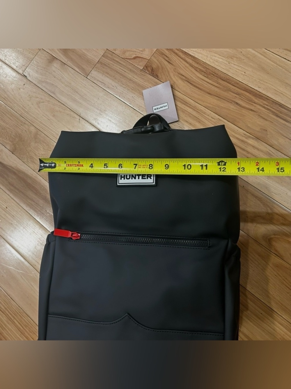NWT Hunter Sleek Black Water Resistant Top Clip Laptop Backpack - Brand New - Picture 5 of 5